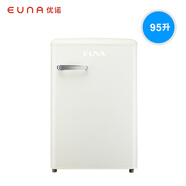 優(yōu)諾（EUNA）95升全冷凍小冰箱立式冷柜冰柜風(fēng)冷無霜母乳儲(chǔ)奶復(fù)古冰箱囤貨 奶油白