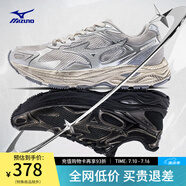 美津濃（MIZUNO）【RACER S】軟底輕便運(yùn)動(dòng)跑步鞋男女同款緩震透氣休閑慢跑鞋 18/臟臟銀 40 (255mm)
