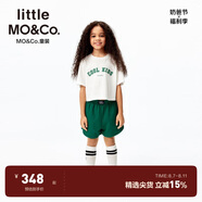 little MO&Co.兩件套裝 little moco童裝25夏裝新款女童短袖T恤休閑短褲親子裝