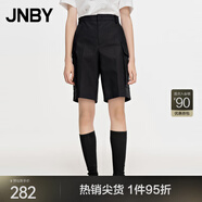 JNBY/江南布衣春夏西裝短褲女寬松直筒短褲休閑顯瘦氣質(zhì)女5N5E14780 001/本黑 S