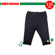 MIKIHOUSE 兒童休閑小兔蕾絲打底9分褲黑色 130cm