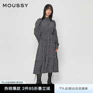 moussy 新品法式田園風(fēng)花邊立領(lǐng)碎花連衣裙028HAZ30-1331 025花紋黑色 M 00002/M