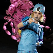 班貝智喬尼喬斯達cos服周邊衣服二次元JOJO奇妙冒險飆馬野郎喬尼cos卡通 喬尼全套(上衣+褲子+護腕+頭套)+假發(fā) XL