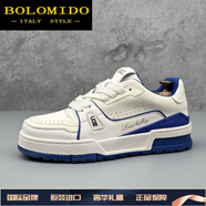 Bolomido國際品牌高級感男鞋2025款小白鞋低幫百搭男士板鞋時尚厚底休閑鞋 白蘭 40