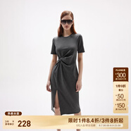 ONLY夏季時(shí)尚休閑長款開叉收腰顯瘦連衣裙女|124261004 S03 深花灰色 XS