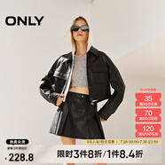 ONLY春夏時(shí)尚潮流短裙高腰PU百褶裙半身裙女|12436S004 H1Z 黑色 XL (175) 76A