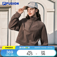 FILA FUSION斐樂潮牌【歐陽娜娜同款】女套頭衛(wèi)衣2025秋針織長袖上衣