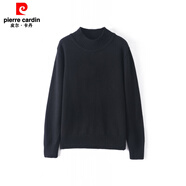 皮爾卡丹（pierre cardin）歐單好貨100棉半高領(lǐng)毛衣女冬打底衫套頭針織衫單穿寬松顯瘦 137黑色 M