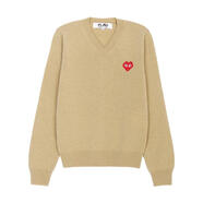 COMME DES GARCONS女裝V領(lǐng)毛衣針織衫日常穿搭休閑場(chǎng)合 裸色 均碼 |L