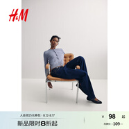 H&M女裝毛針織衫秋季薄款時尚法式慵懶短款打底衫m(xù)iu系開衫0579541 淺灰藍色 XL 170/116