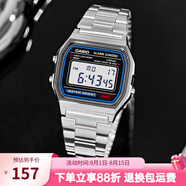 卡西歐（CASIO）手表 小春同款 情侶經(jīng)典復(fù)古小方塊 時尚學(xué)生表小金表 A158WA-1D 店主主推
