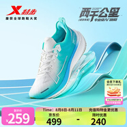 特步（XTEP）2000公里跑鞋兩千公里運(yùn)動(dòng)鞋男鞋女鞋耐磨回彈跑步鞋男鞋2000KM 帆白/極光綠/北卡藍(lán)-誠(chéng)信有氧-男 42