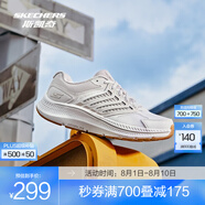斯凱奇（Skechers）暮光鞋丨2025新品運動跑鞋男女款高回彈輕質吸震綁帶休閑鞋 女款-白色/灰褐色/WTP 39.5