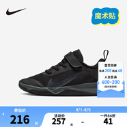 NIKE 耐克童鞋男女童運(yùn)動(dòng)鞋Omni Multi-Court兒童綜合訓(xùn)練鞋 黑/煤黑 28 【建議腳長17cm】