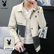 花花公子（PLAYBOY）夾克男外套男春秋季男士韓版潮流男裝休閑寬松上衣服