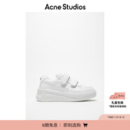 Acne Studios 男女同款 Face魔術(shù)貼小白鞋厚底老爹鞋CD0001 光白色/光白色 43