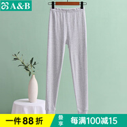 AB內(nèi)衣女士春秋季純棉秋褲超薄舒適單件全棉中老年媽媽款襯褲T010 灰色 2XL 推薦135-150斤【5°-15°】