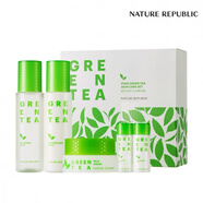 自然共和國（NATURE REPUBLIC）代購自然樂(lè )園綠茶水乳3件套清爽補水保濕舒緩控油補水 3件套