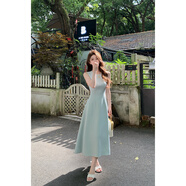 佐尚美連衣裙新品通勤風(fēng)佐佐家小個(gè)子氣質(zhì)無(wú)袖收腰背心連衣裙女夏季a字 綠色長(cháng)款現貨 XXS 均碼