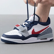 耐克（NIKE）夏季新款男鞋籃球鞋 AIR JORDAN LEGACY 312 LOW 透氣跑步運動(dòng)鞋 CD7069-164/白/紅/深藏青/狼灰 39