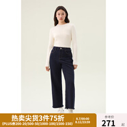 獨束大碼女裝雙版型【束型褲】新復(fù)古回潮顯瘦牛仔褲秋新款遮肉褲子 A版加絨 M (尺碼：1)