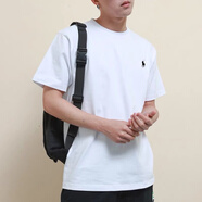 POLO SPORT保羅2025夏季純棉短袖T恤男寬松體恤衫刺繡小馬標(biāo)圓領(lǐng)半袖上衣 白色-刺繡 XL 【建議140-160斤】