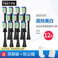 適配韓國JOYJULY久妮電動牙刷頭D1/D2/CK808/809/609替換 12支 清潔型黑色裝