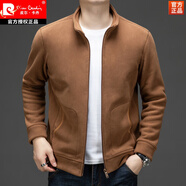 皮爾卡丹（pierre cardin）2025新款高端抓絨衣男加厚秋冬季雙面絨休閑男士搖粒絨衛衣外套 黃色 M