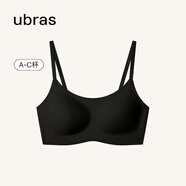 ubras無尺碼云感托吊帶背心隱形無痕文胸罩內(nèi)衣女無痕黑