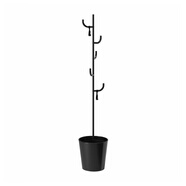 宜家（IKEA）ALGANAS艾佳奈斯衣帽架鞋架臥室落地立式掛衣架衣服架 黑色衣帽架