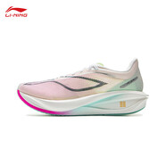 李寧（LI-NING）飛電5 challenger男子馬拉松碳板跑鞋2025?回彈跑步鞋ARMV001 -2標準白/熒光玫紫紅 41 (255mm)