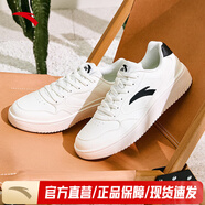 安踏（ANTA）輕松|運動鞋男鞋板鞋夏季防潑水易打理學生通勤好搭休閑板鞋 象牙白/黑8001-5 40.5