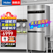 海爾（Haier）商用冰箱四門冰柜大容量不銹鋼立式冷藏保鮮柜冷凍速凍柜廚房酒店后廚高身雪柜 451升雙門全冷凍【無霜風(fēng)冷 一級(jí)能效】