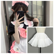 日系咖啡店女仆裝可愛(ài)軟妹cosplay女傭裝日常漫展lolita連衣裙 黑色套裝+裙撐 S 80~95斤