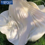 莫代爾珠光感流光紗裙半身裙女秋季2025年夏季新款裙子大擺歐根紗長裙 主圖色 M 【95-115】斤