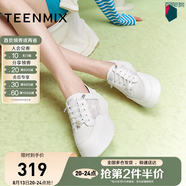 天美意鞋子女鞋商場(chǎng)同款舒適網(wǎng)面拼接休閑小白鞋春秋款BI811BM4 白色 39