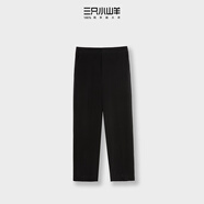 三只小山羊【煙管褲】  真絲清涼透氣25夏季顯瘦褲通勤小腳褲 黑色 M