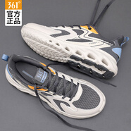 361°男鞋運(yùn)動(dòng)鞋男跑步鞋夏季透氣網(wǎng)面鞋休閑輕便學(xué)生戶外鞋子男 煙灰/燕麥奶-16 42