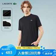 LACOSTE法國鱷魚男裝25春夏新款時尚純色運動休閑圓領(lǐng)T恤|TH8920 031/黑色 2XL 7