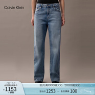 Calvin KleinJeans【復(fù)刻90系列】25春夏新款女士ck淺色直筒牛仔褲47B908G