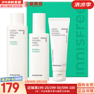 悅詩風吟（Innisfree）套盒九重臻致水乳套裝護膚品化妝品禮盒水乳緊致保濕生日節(jié)日禮物 森林男士酷爽控油水乳3件套