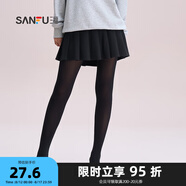 三福 女褲襪單條裝 淑女易搭天鵝絨貼膚防勾絲連腳絲襪823293 黑色 均碼