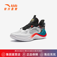 安踏（ANTA）兒童透氣籃球鞋夏季新款實戰(zhàn)男大童運動鞋網(wǎng)面童鞋 安踏白/黑-1 37