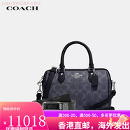 蔻馳（COACH）節(jié)日生日禮物owan25經(jīng)典老花拉鏈?zhǔn)痔釂渭缧笨姘?男士腰帶 套裝 腰帶 套裝