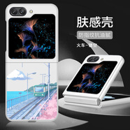 三星（SAMSUNG）【品質(zhì)原裝】適用三星w25flip折疊手機殼W24Flip保護套全包Galaxy 火車(chē)-鏤空-膚感硬殼 三星W25_Flip