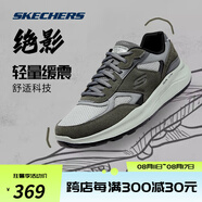 斯凱奇（Skechers）男士運(yùn)動(dòng)跑步鞋春季新款透氣運(yùn)動(dòng)休閑鞋時(shí)尚輕便減震慢跑鞋 CCGY【木炭色/灰色】 39.5 (250mm)
