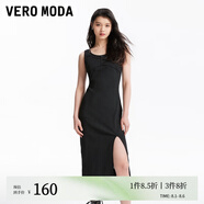 VEROMODA連衣裙2024早春新款休閑舒適潮流多色修身無袖長 S59黑色 175/92A/XL