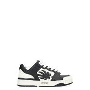 PALM ANGELS男運(yùn)動(dòng)鞋對比色休閑鞋VENICE LEATHER LOWTOP SNEAKERS圓頭鞋頭 black 40