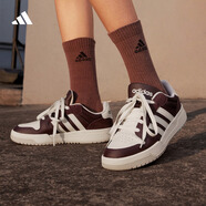 adidas ENTRAP美式校園風(fēng)運(yùn)動(dòng)板鞋少年感復(fù)古籃球鞋男女阿迪達(dá)斯 粉棕/白色/礬土棕   42
