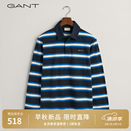 GANT/甘特新款男士時(shí)尚條紋撞色長(zhǎng)袖T恤 433-夜藍(lán)色 L